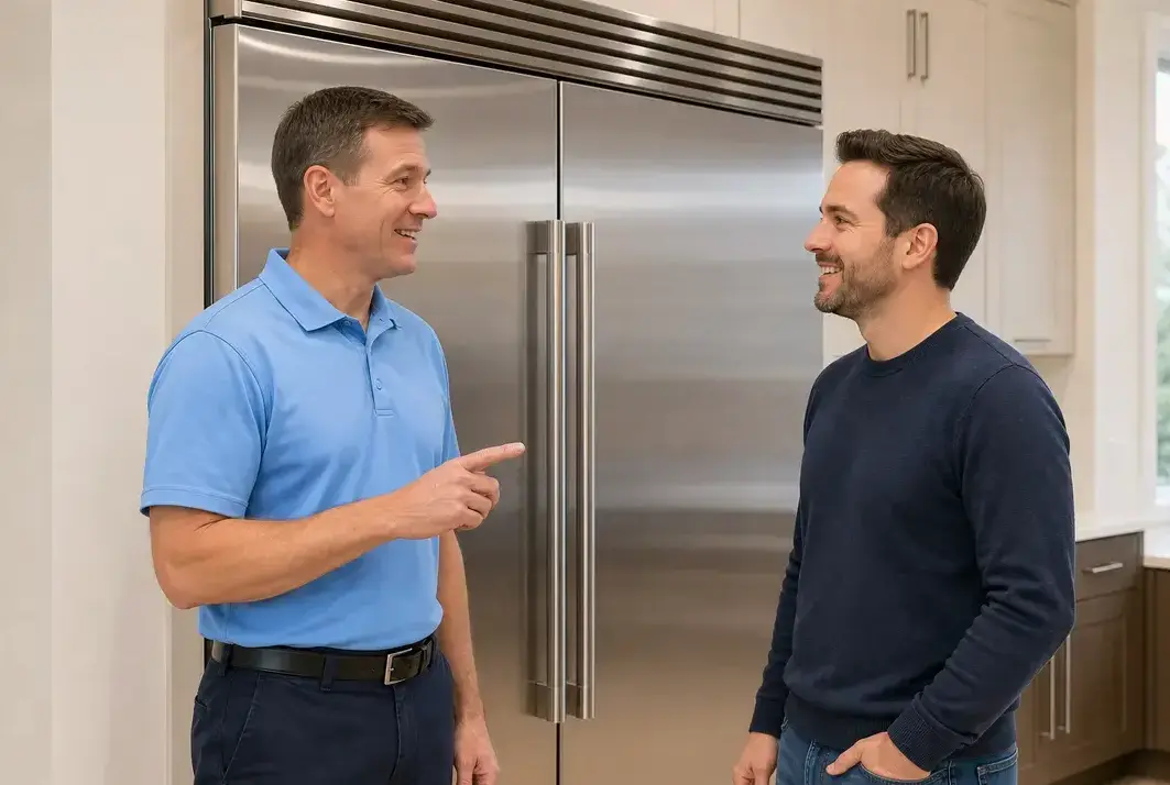 Appliance repair technician giving a cost estimate in Miami Gardens, FL